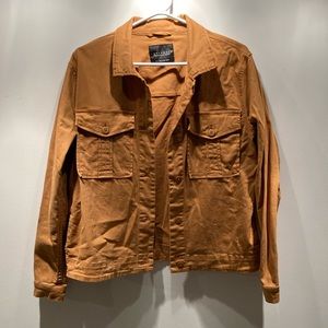 Brown button down jacket